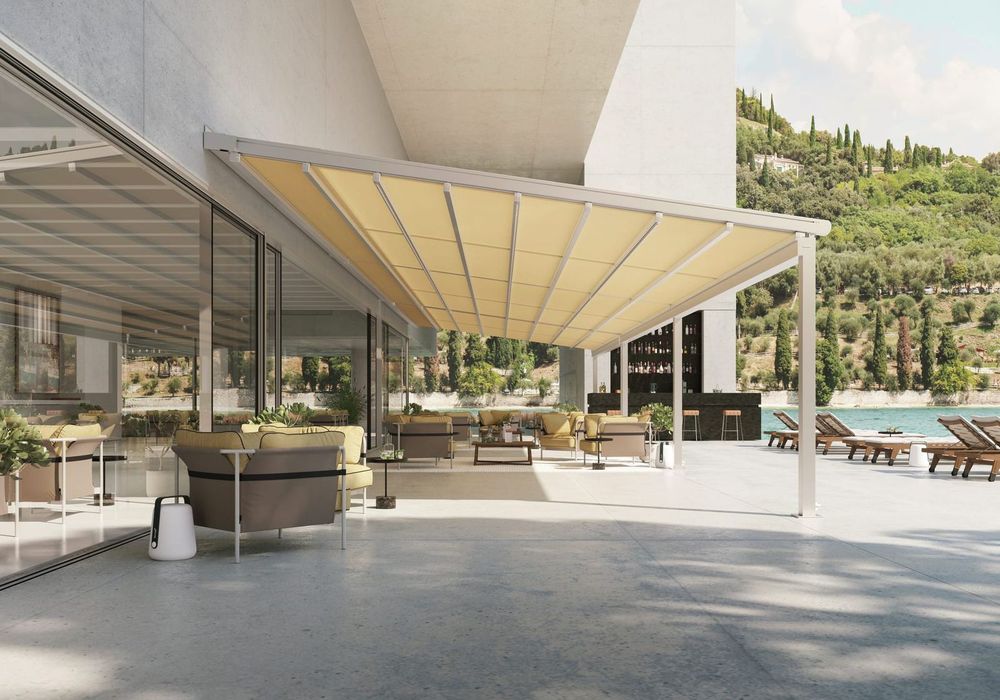 Pergola-Markise mit festem Gestell